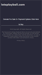 Mobile Screenshot of letsplayball.com